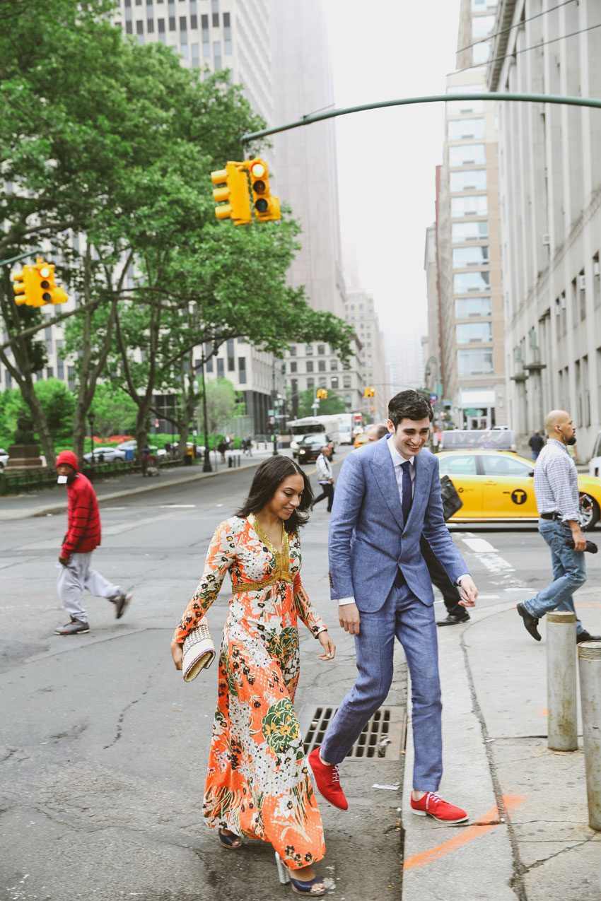 Worth Street, NYC City Hall Wedding Photo 