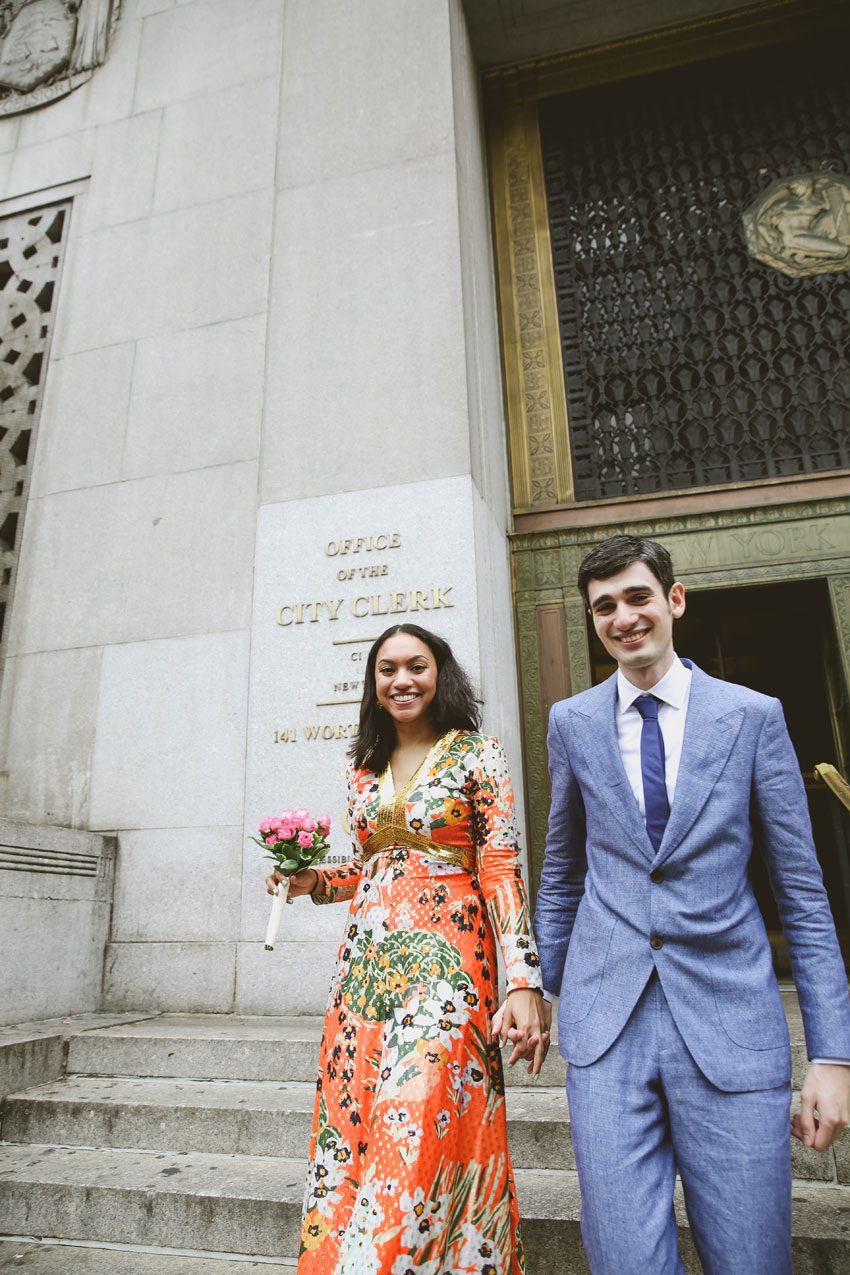 Newlyweds City Hall Wedding NY