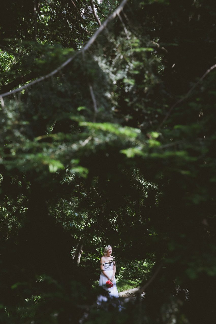 The bride in her Central Park intimate wedding