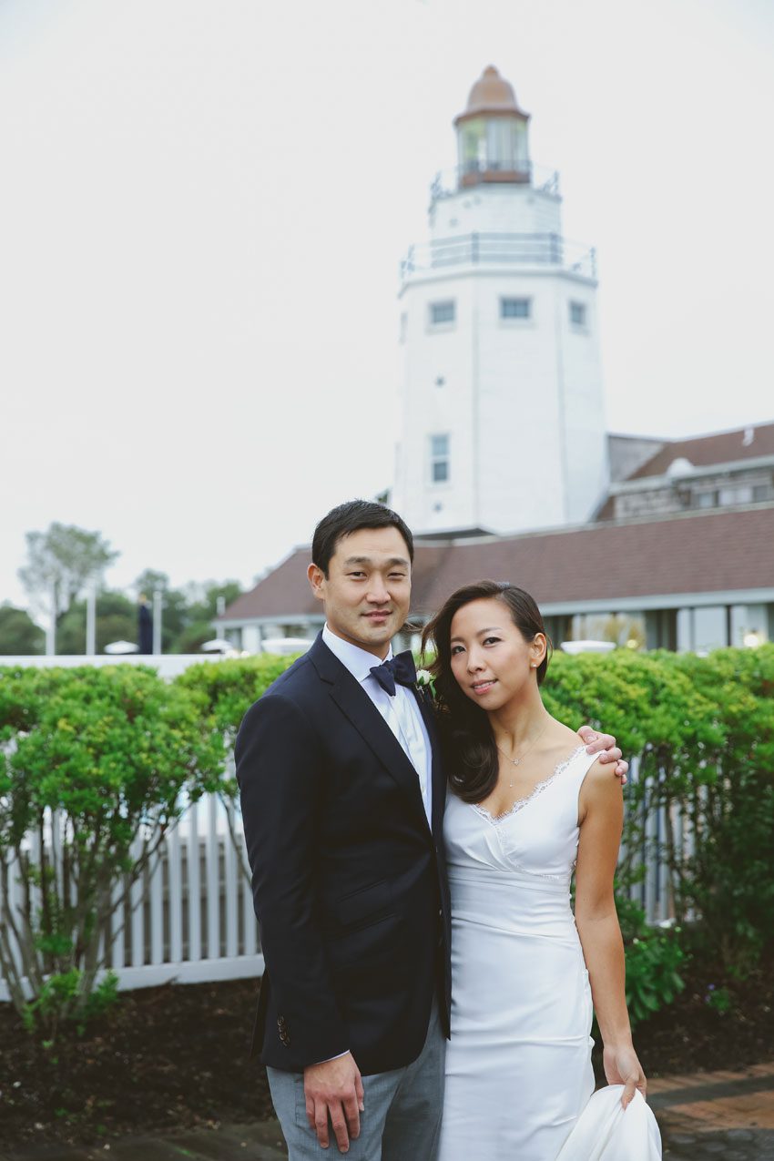 hamptons lighthouse wedding photo 