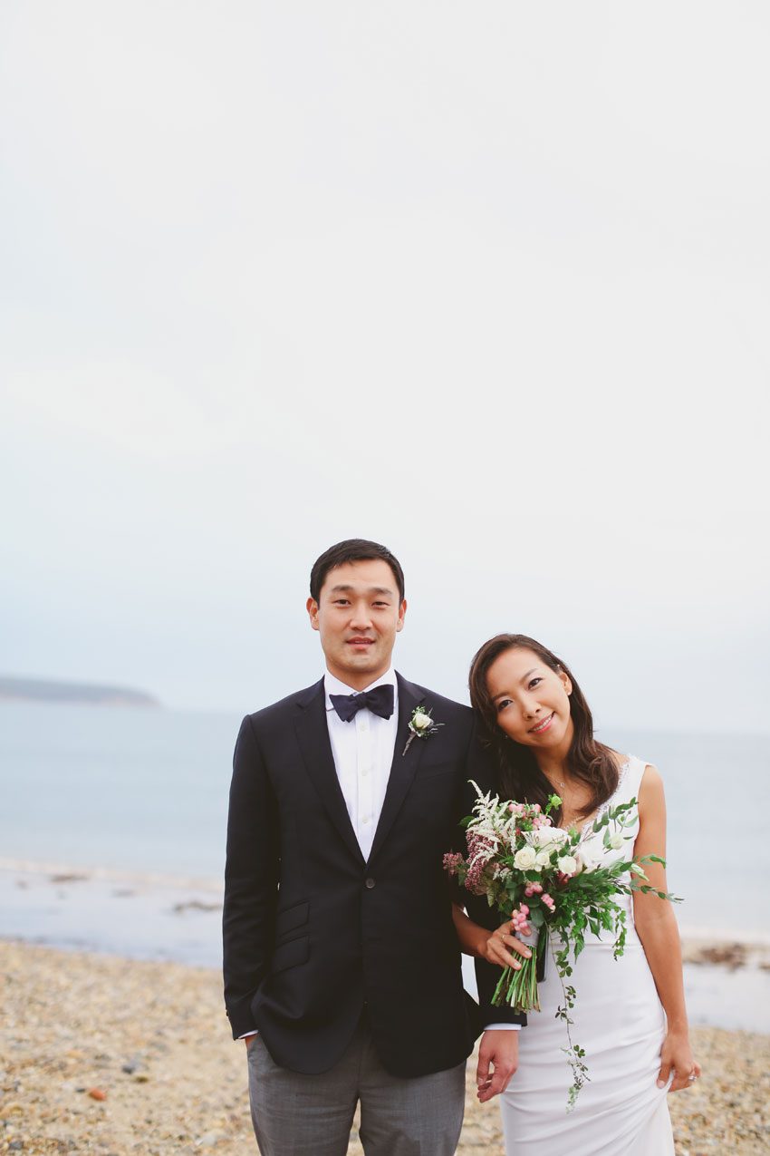 Navy Beach Wedding photo bride and groom