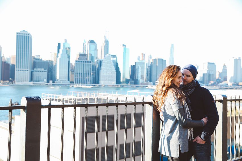 Engagement session and Manhattan Skyline
