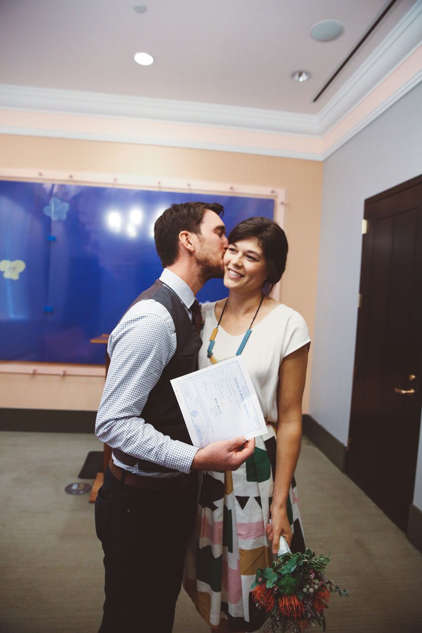 Just married photo at the NY City Hall 