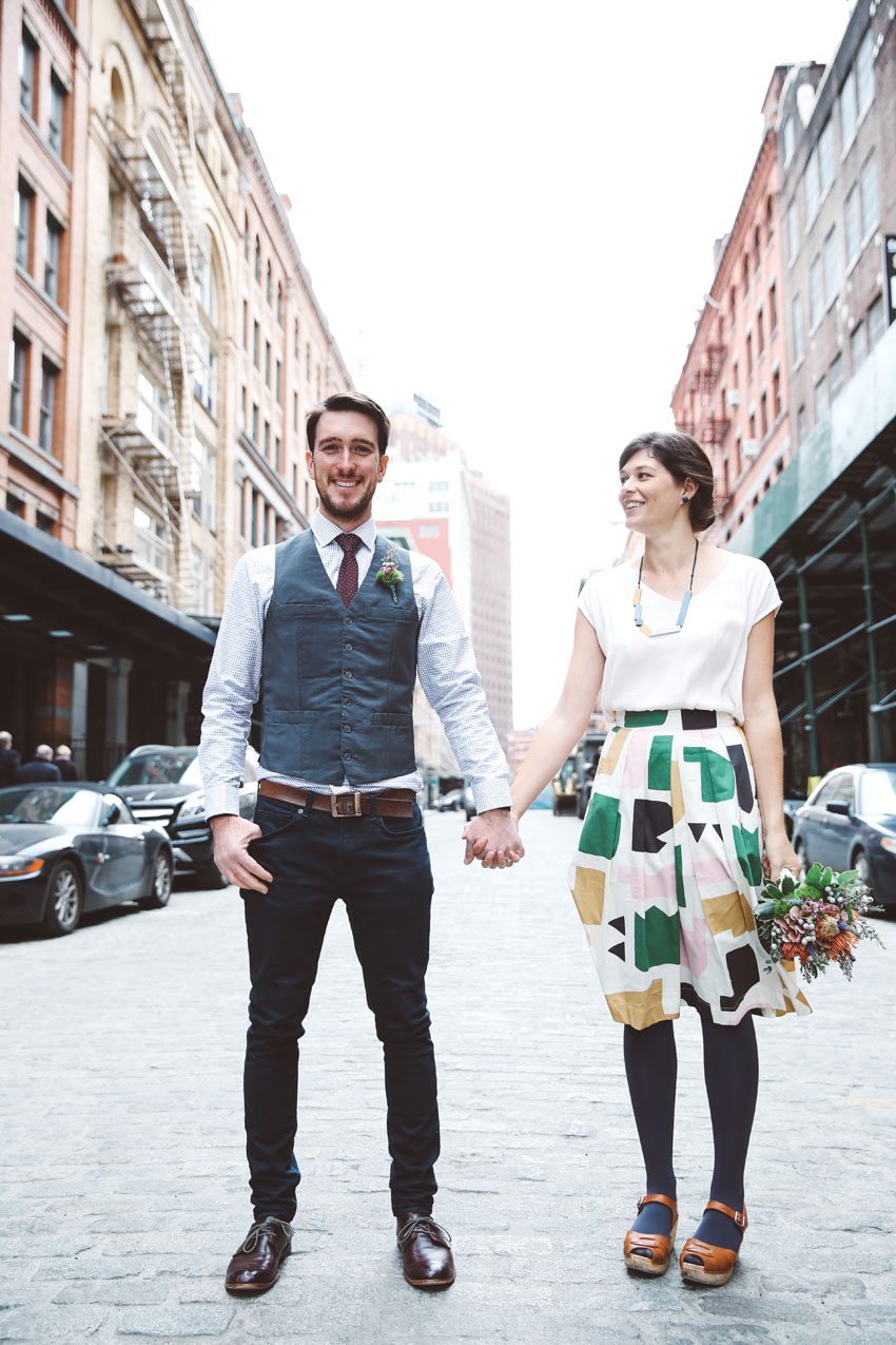 NY Elopement wedding shoot in Tribeca and SoHo