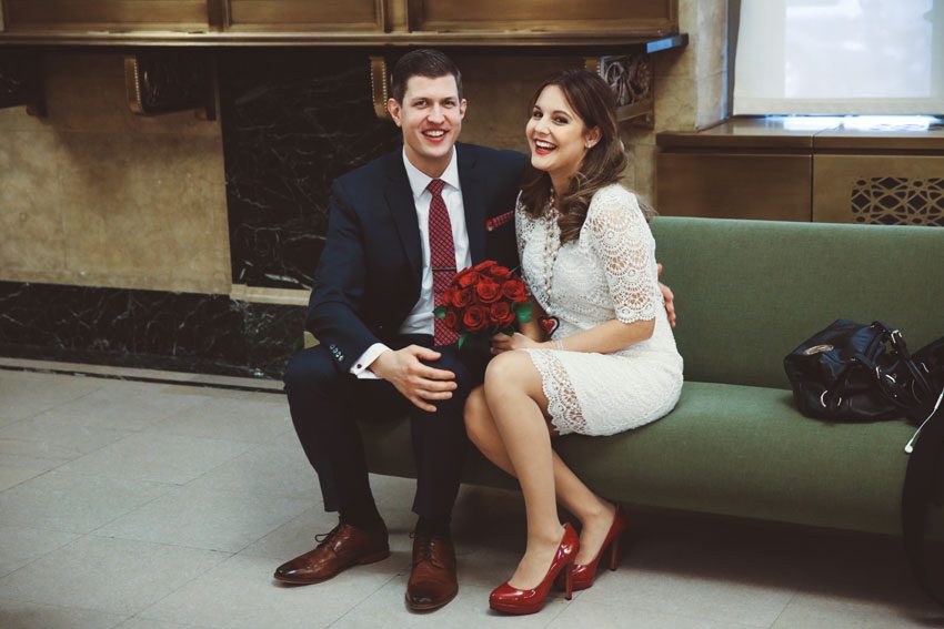 relaxed moments at the city hall wedding 