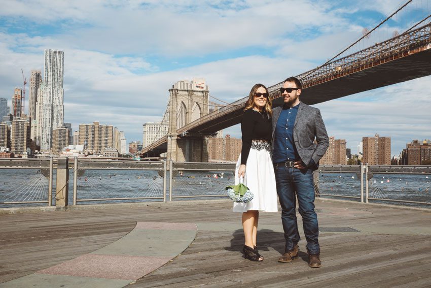 The brooklyn Bridge elopement photos