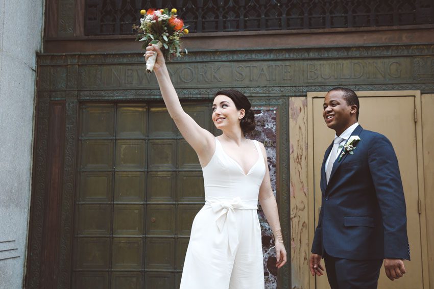 Chic multicultural wedding NYC City Hall