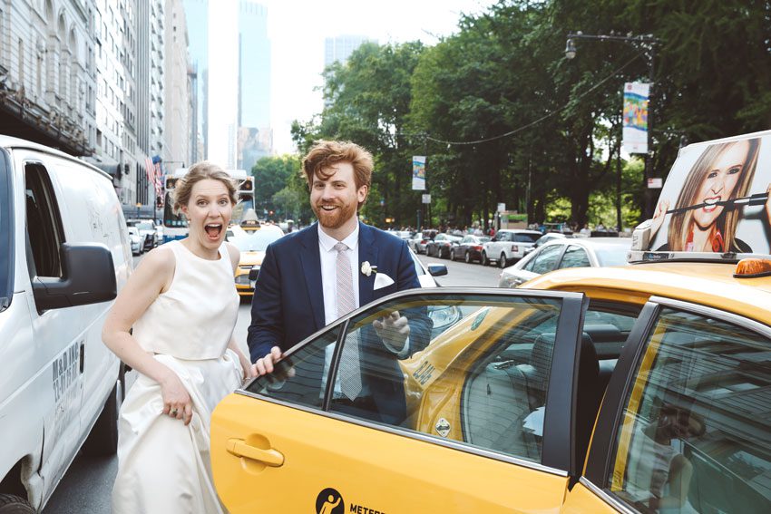 Just Married Yellow Cab