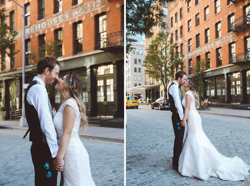 Wedding Photos Downtown NYC Cobblestone