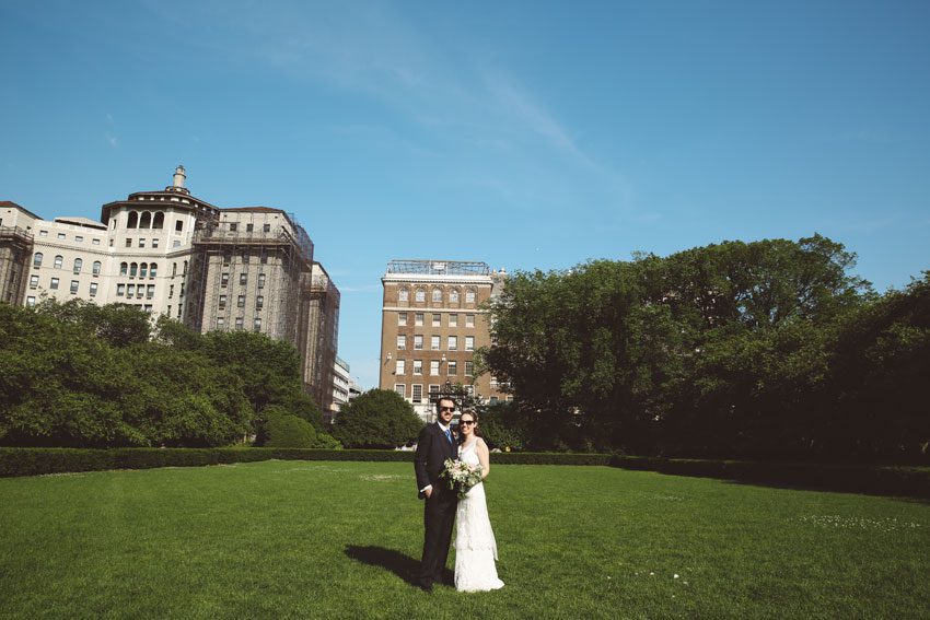 Lawn at the conservatory garden wedding