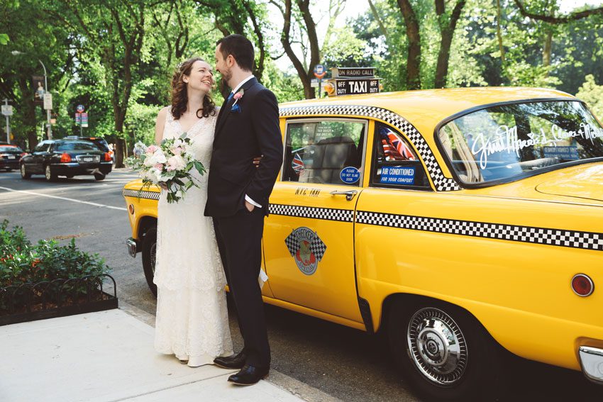 NY Checker Cab Wedding 
