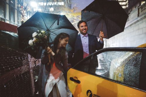nyc elopement on a rainy day