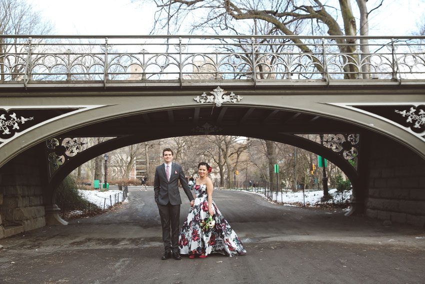 Central park arch wedding