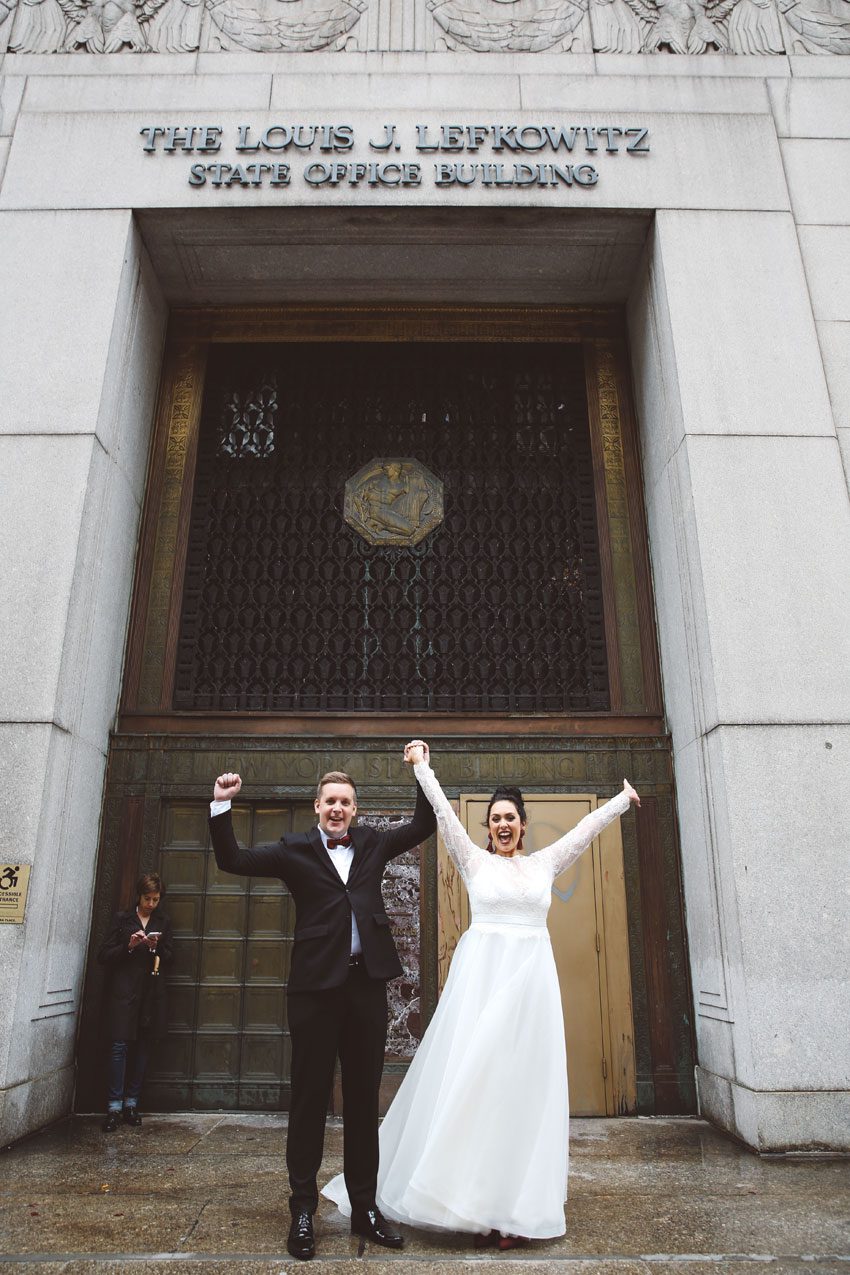 just married at the City Hall