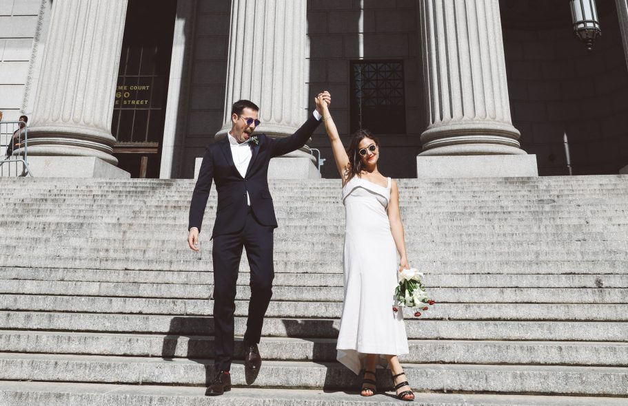 Couple just married at NY City Hall