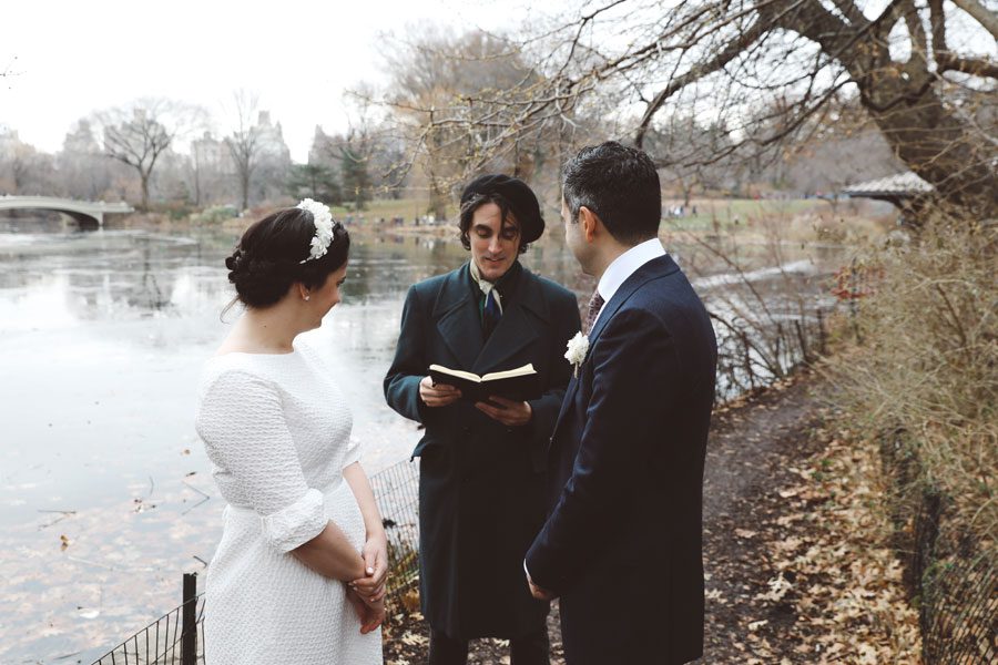 Central Park Wedding with officiant