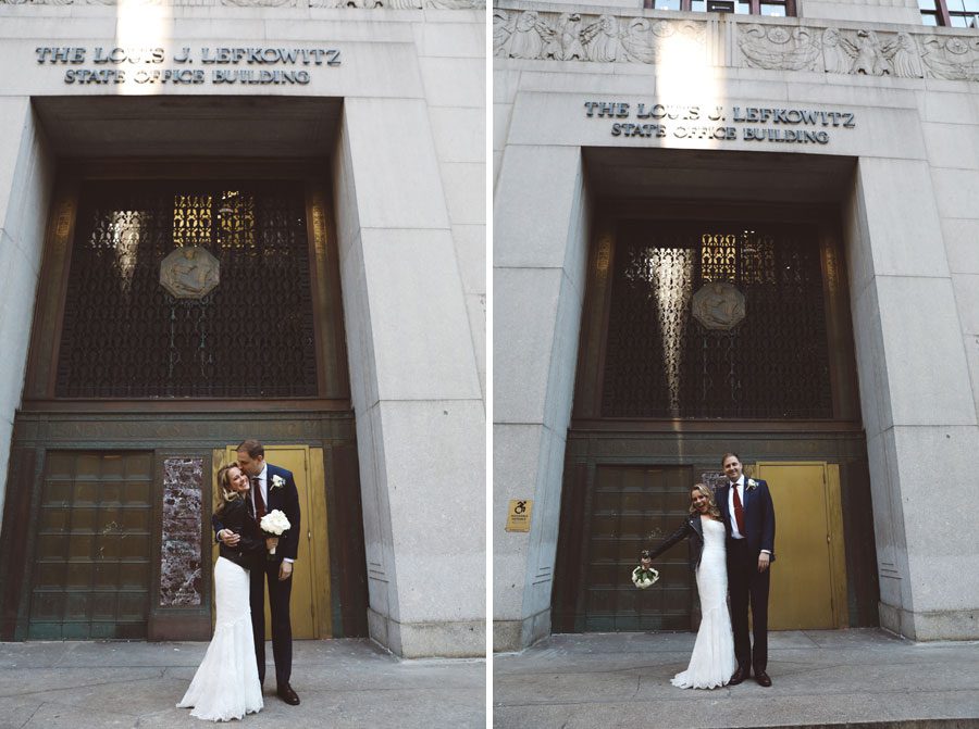 NY City Hall bride and groom