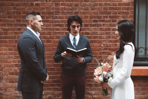 elopement officiant and photos in tribeca