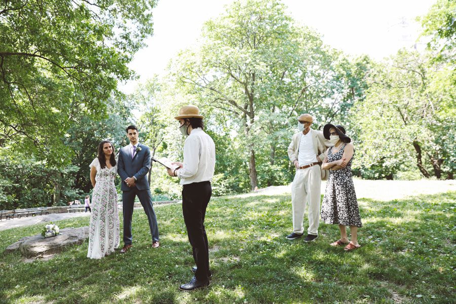 Socially Distanced wedding in Central Park