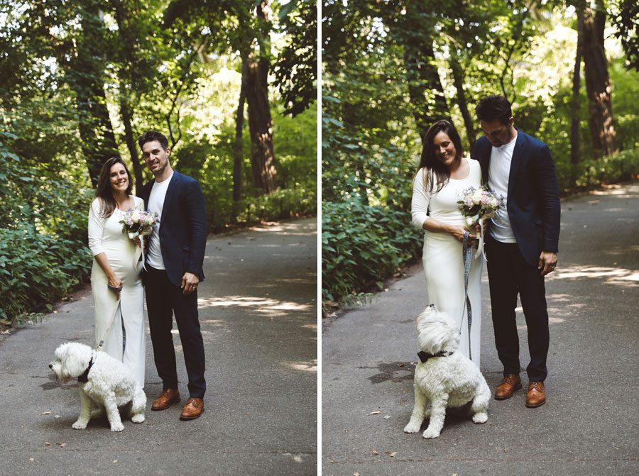 Central Park Elopement with doggie