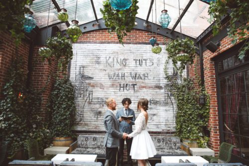Couple eloping at the Ludlow Hotel in NYC