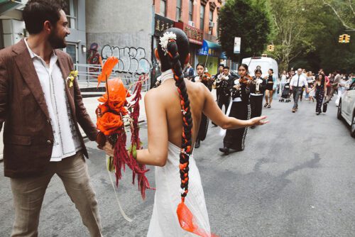 Wedding with mariachis in the Lower East Side of NYC