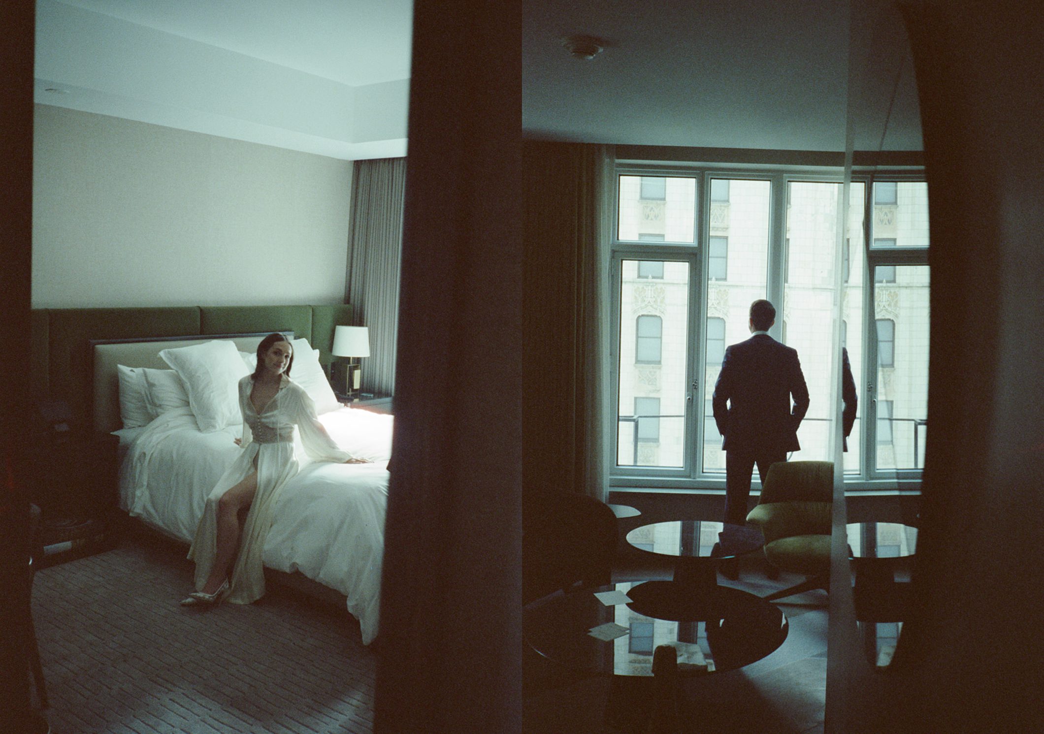 cinestill 800 wedding photos