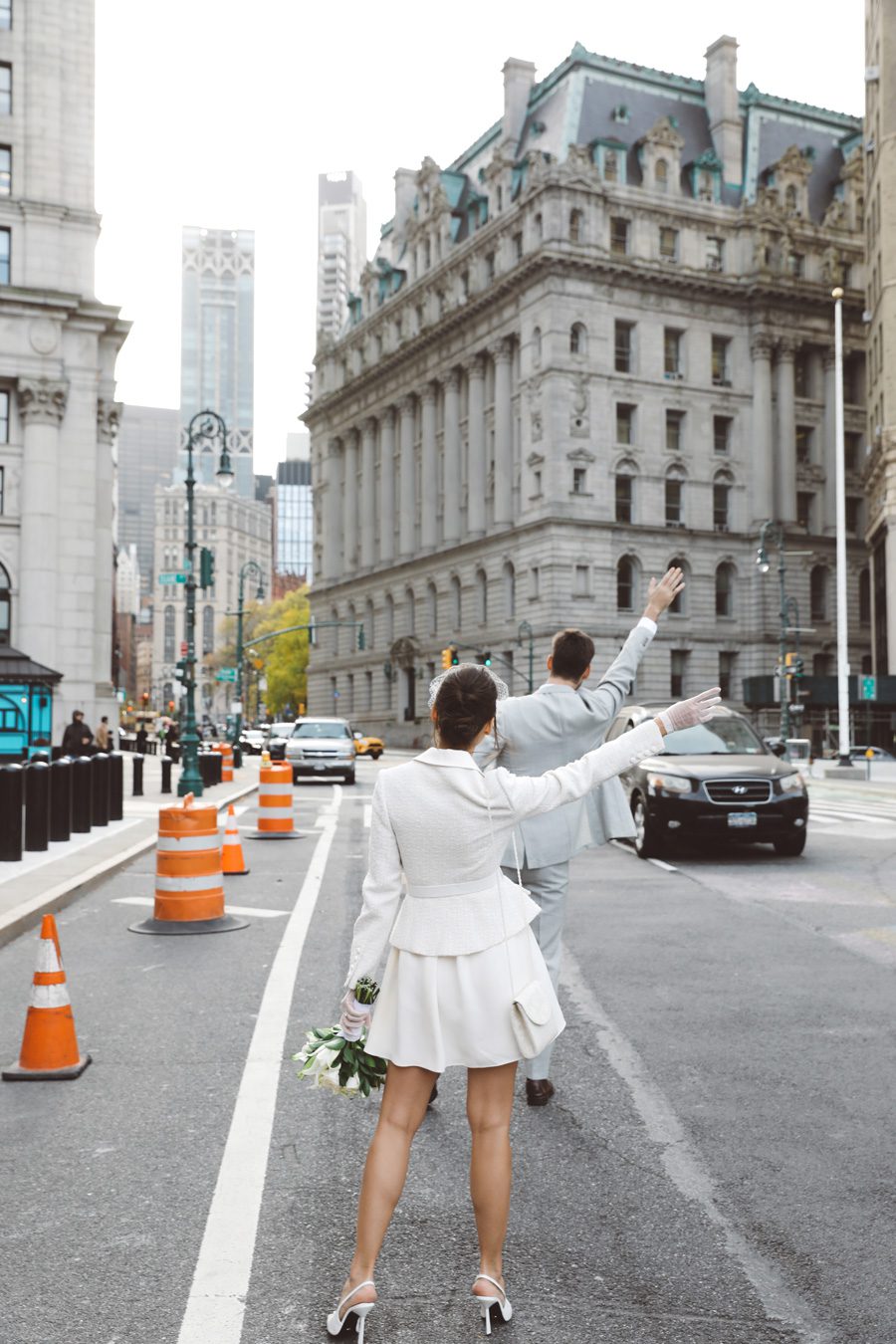 Hail a cab NYC Elopement