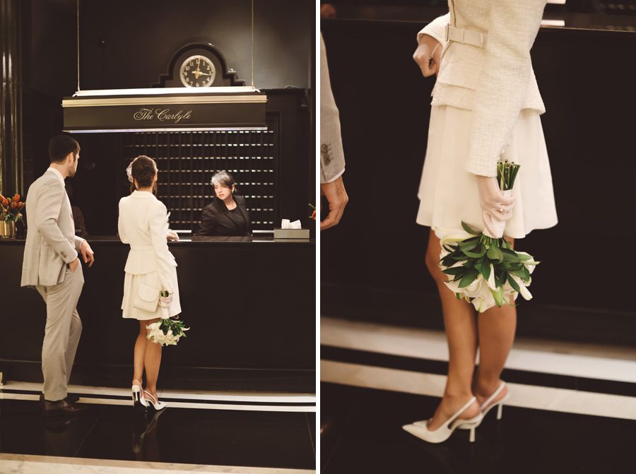 couple checking at the Carlyle Hotel