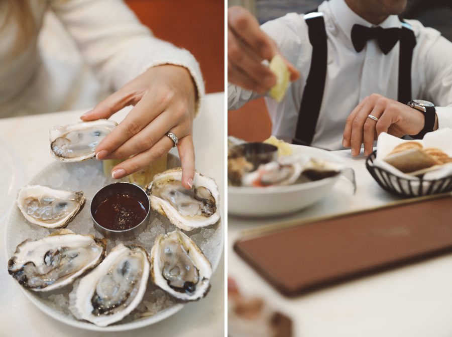 married couple eating oysters
