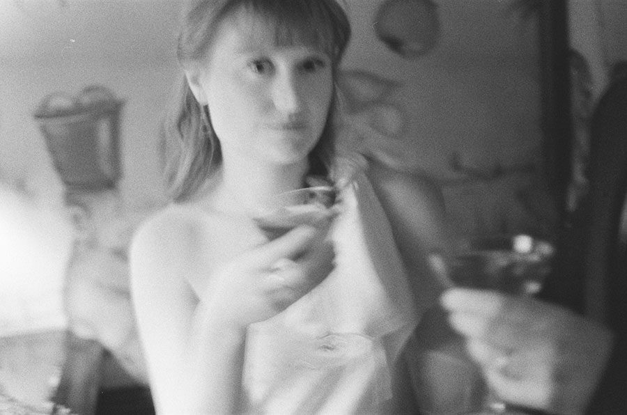 bride shot on 35 mm film