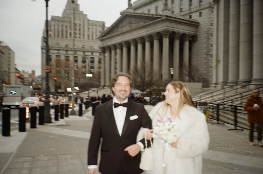Film City Hall wedding photographer | L&L Style Photo Film NY City Hall wedding image