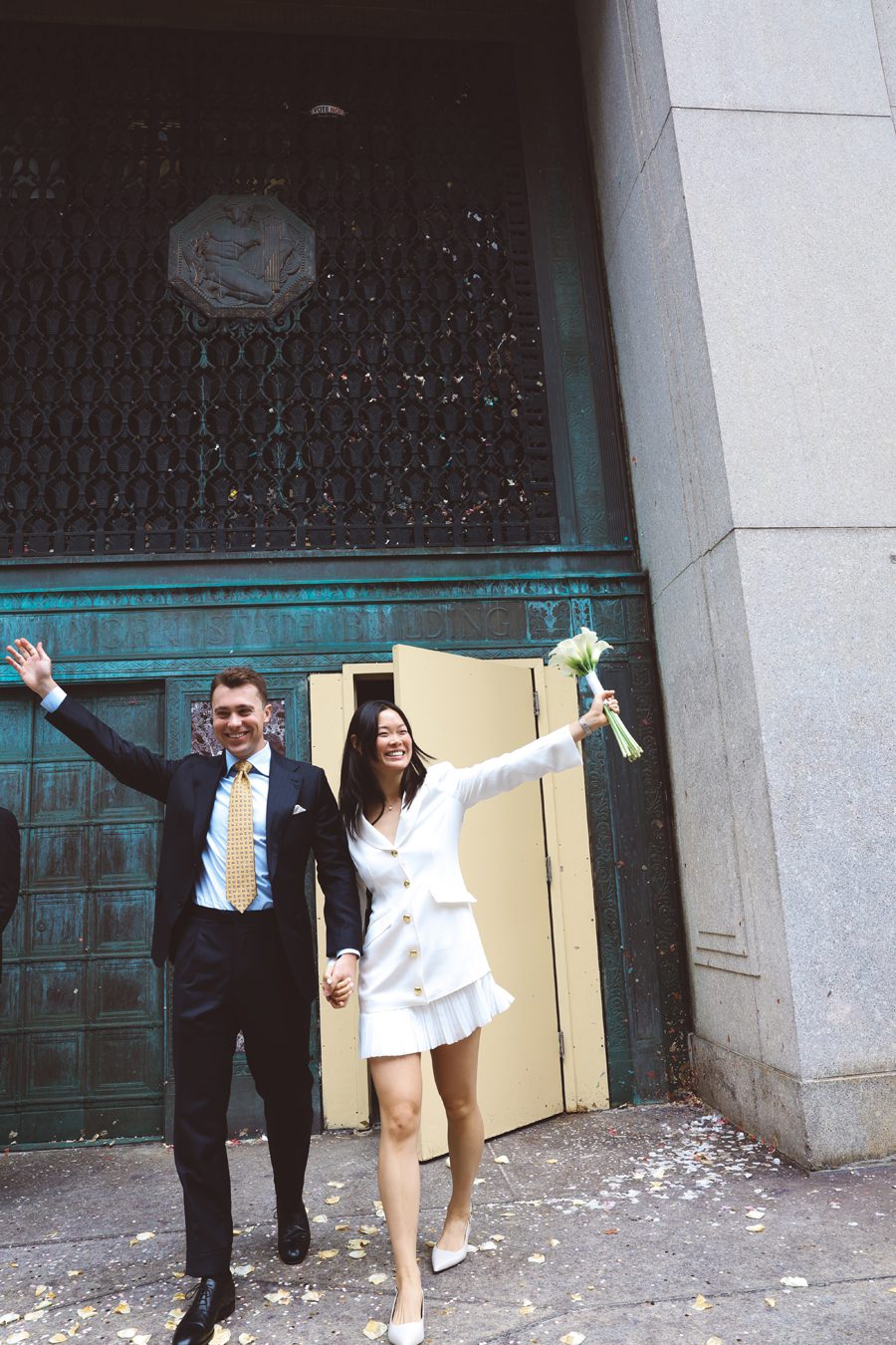 Joyful NY City Hall wedding | L&L Style Photo Joyful City Hall wedding images in digital and film